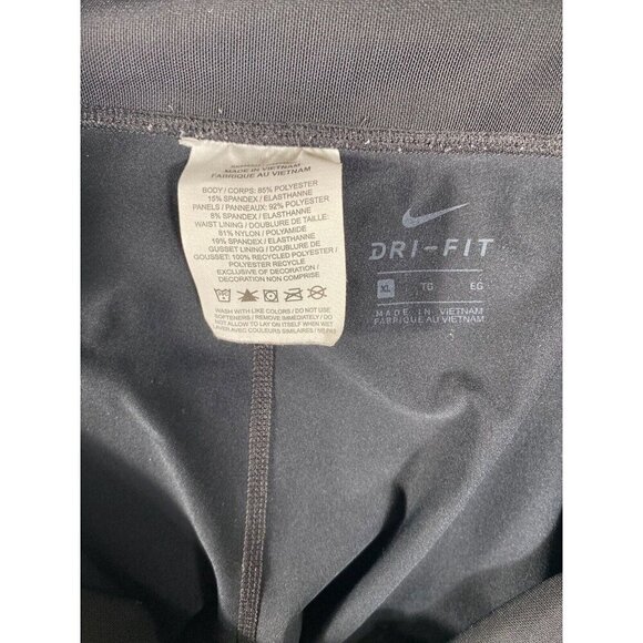 Nike Dri-Fit Black Mesh Panel Active Leggings Women’s Size XL - Picture 4 of 16